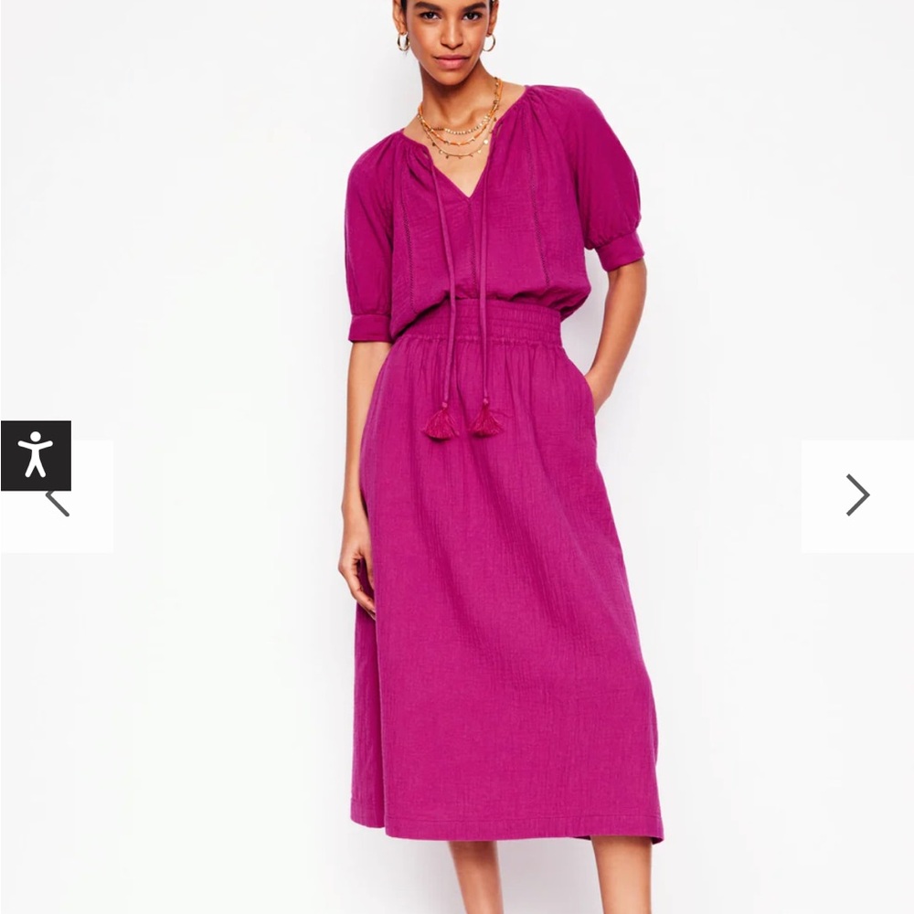 Pink Boden midi skirt